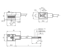 Konektor A12209N1K LED s kabelem 2m, černý, 24V AC-DC