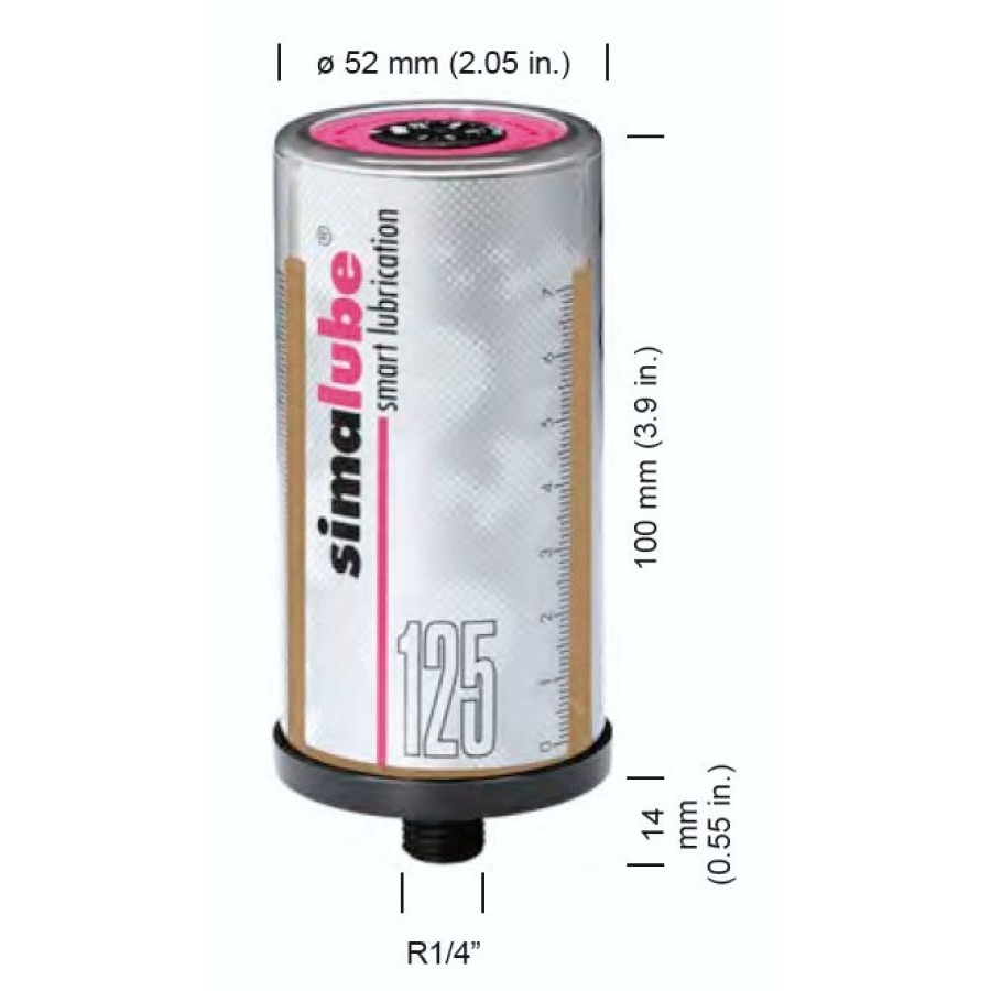 Automatická maznice Simalube SL24-125 - vysokoteplotní mazací tuk -30°C až 150°C