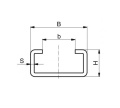 C-profil 28x12x14x2 mm nerez 1.4301 A2