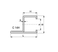 C-profil 31x25x20x2 mm nerez 1.4301