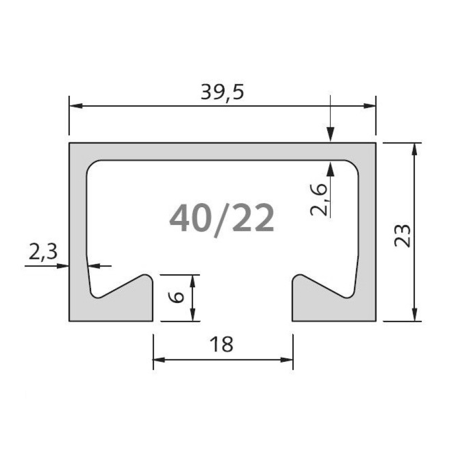 C-profil HM 40/22 WB ocel