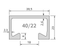 C-profil HM 40/22 WB ocel