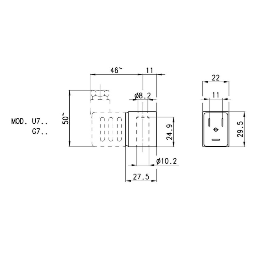 Cívka 24V DC 3,1W / 48V-50/60Hz 3,8VA