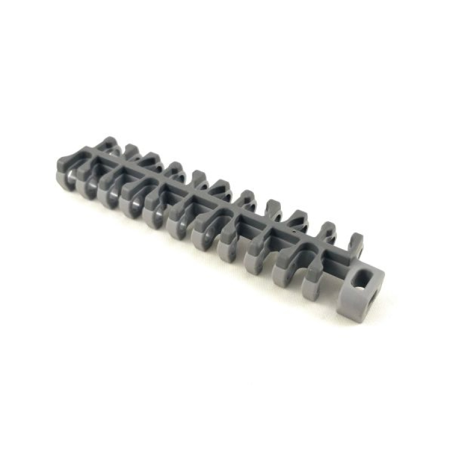 Článek krajní Series 1100 Flush Edge Flush Grid, š=102 mm, pogum, PP, šedý