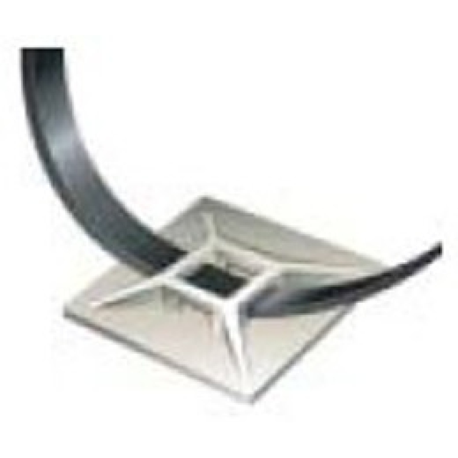 Držák stahovací pásky 4,7 mm samolepící (21x21 mm) DOPRODEJ