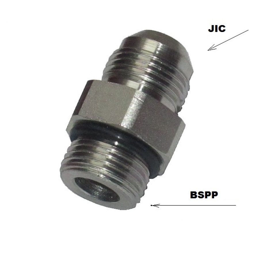 E-DIN 3852/JIC 74° - přípojka do kostky AG 1/4