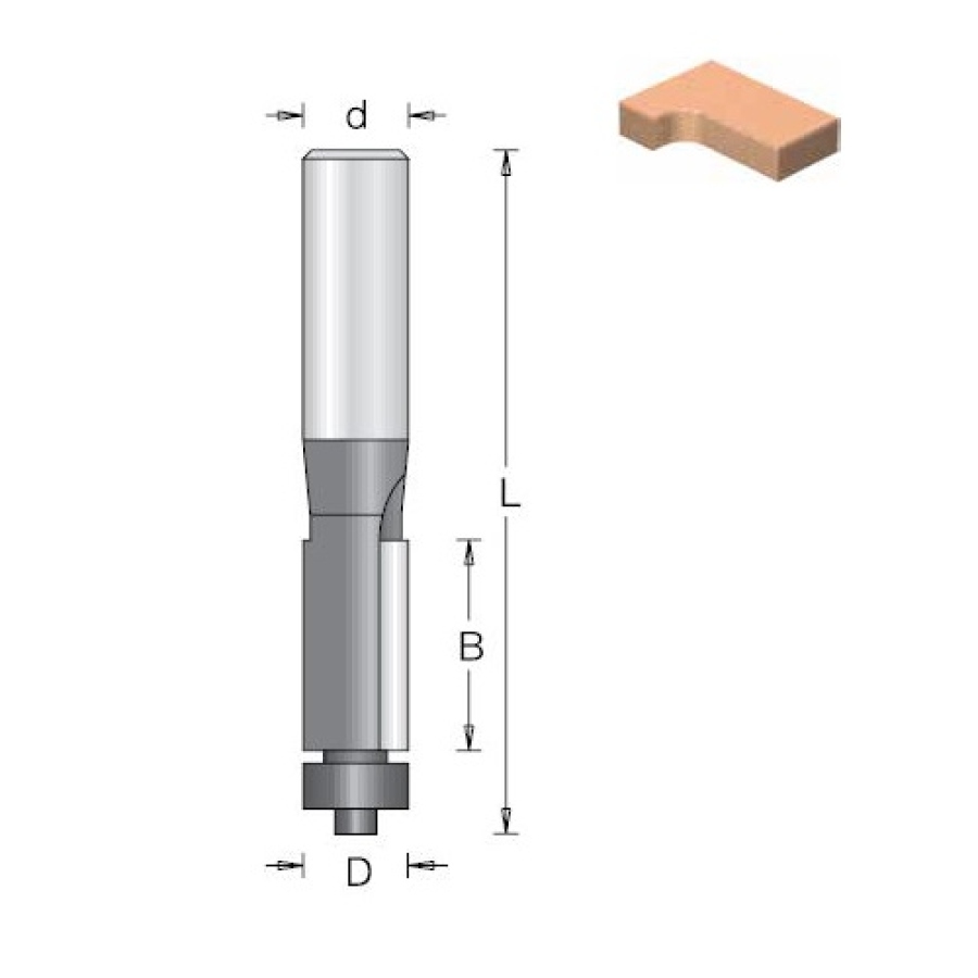 Fréza stopková 12.7x25.4 - 1010105
