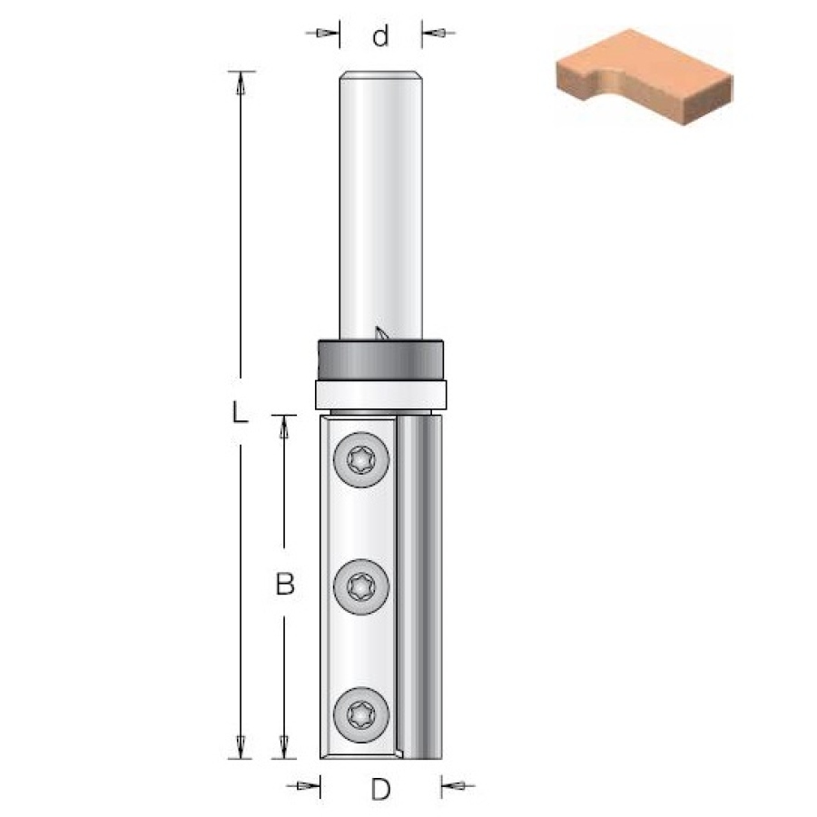 Fréza stopková 19.1x50 vb - 1073899
