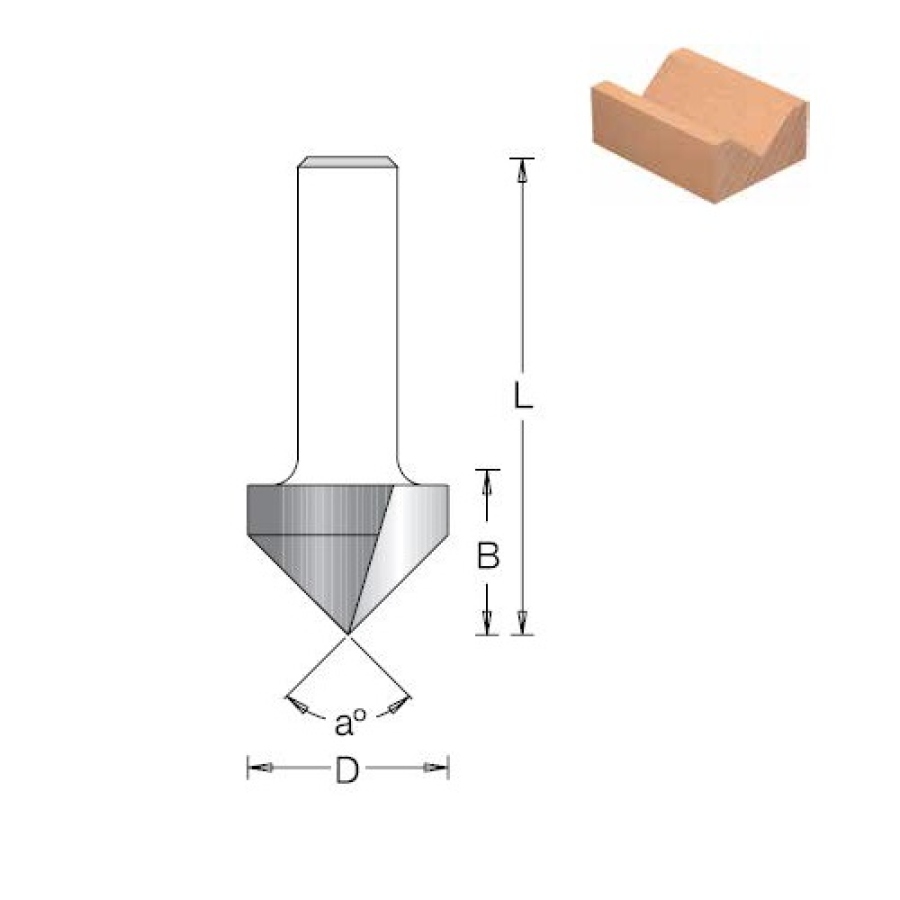 Fréza stopková 25.4-90° - 1050195