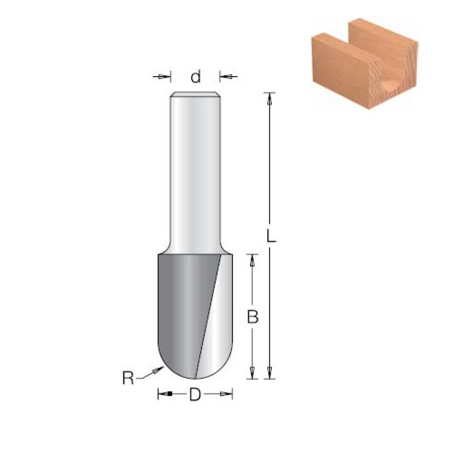 Fréza stopková R3.2 x 11 - 1060065