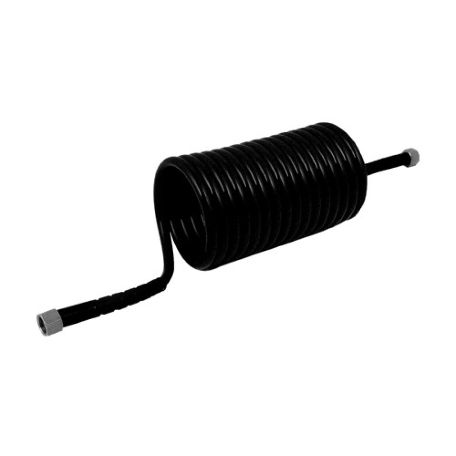 Hadice spirálová PA12 PHLY 12/9 mm 6m černá s koncovkami