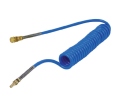 Hadice spirálová PU 10/6,5 mm 7,5m modrá s koncovkami