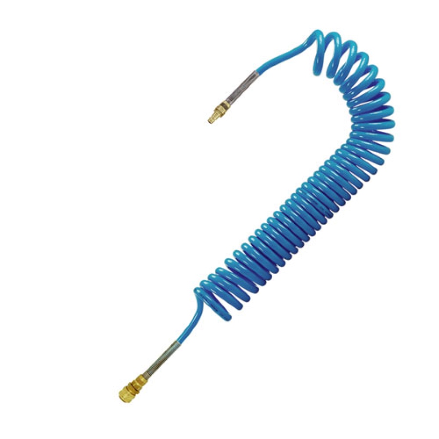 Hadice spirálová PUBJ 4/6 mm 15m modrá s koncovkami