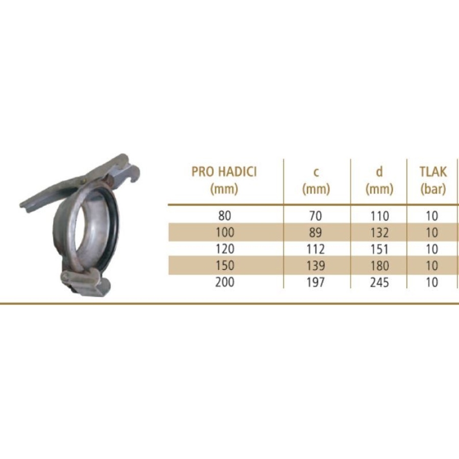 ITAL HÁK WELD 80 mm - navařovací spojka se zajišťovacími háky