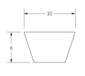 Klínový řemen 10x590 Li - 615 Lw Z23 1/4 Oleostatic