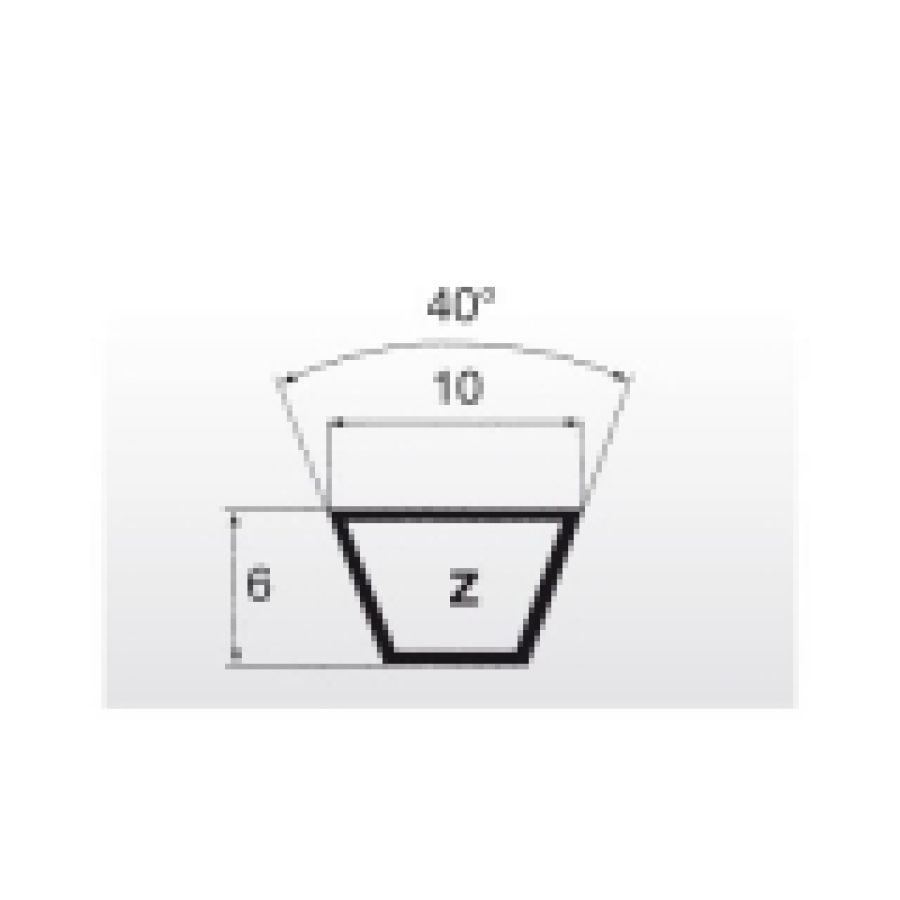 Klínový řemen 10x700 Li - 725 Lw Z27 1/2 Oleostatic