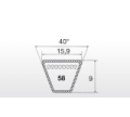 Klínový řemen 16x1265 Li - 1321 La 5L 520 RoFlex