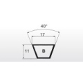 Klínový řemen 17x1575 Li - 1618 Lw B62 Oleostatic