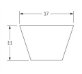 Klínový řemen 17x660 Li - 703 Lw BX26