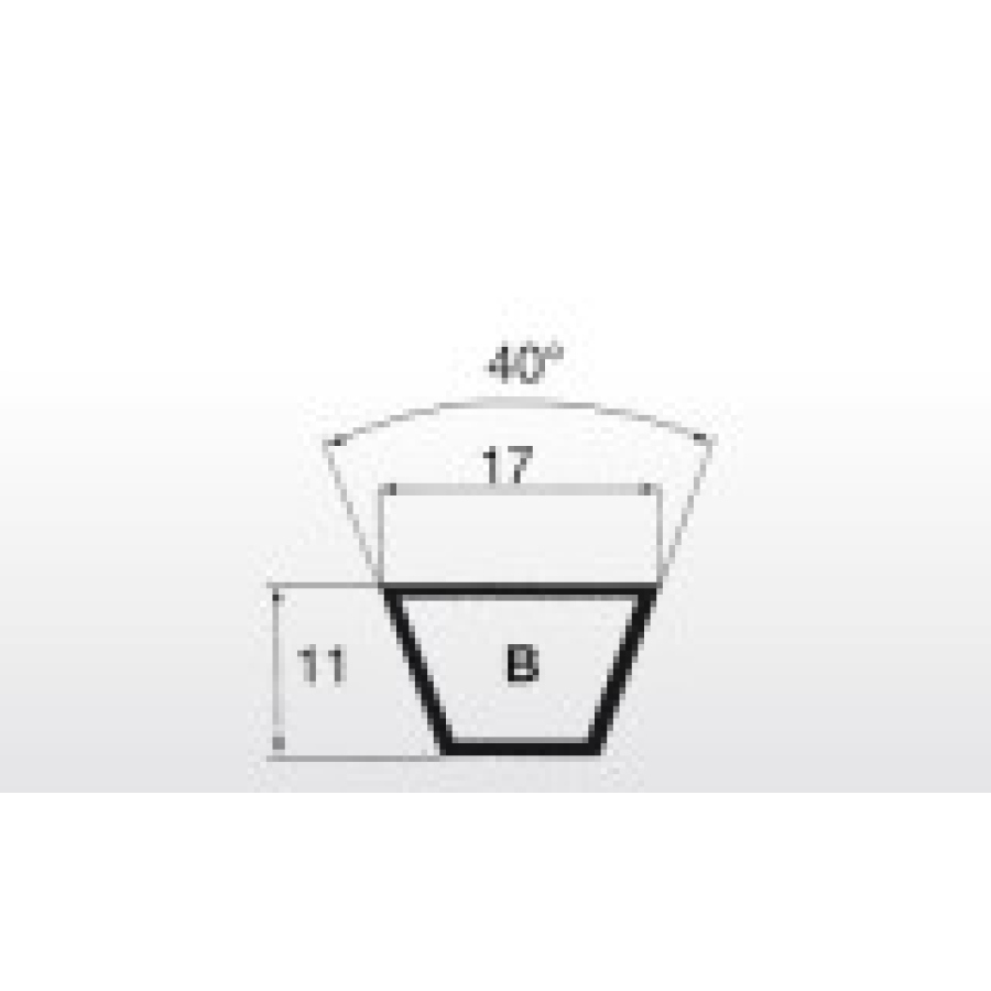Klínový řemen 17x822 Li - 865 Lw B32 1/4 Oleostatic