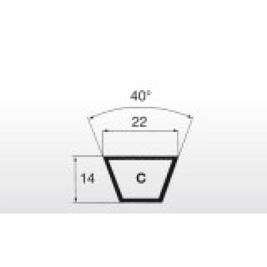 Klínový řemen 22x858 Li - 920 Lw C33 3/4 Oleostatic Extra