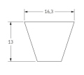Klínový řemen HBX/2x2200 Lw/2159 Li HBX85