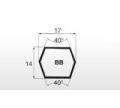 Klínový řemen oboustranný 17x3125 Lw BB118 Esaflex