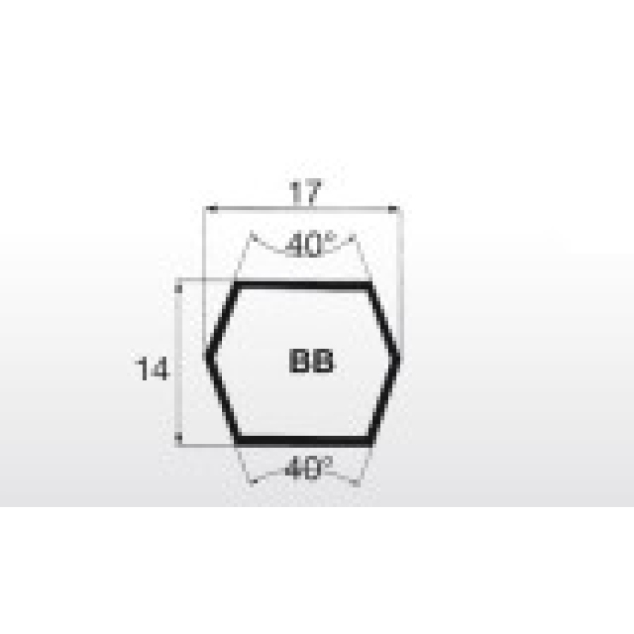 Klínový řemen oboustranný 17x4000 Lw BB154 Esaflex