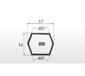 Klínový řemen oboustranný 17x4010 Lw BB155 Esaflex