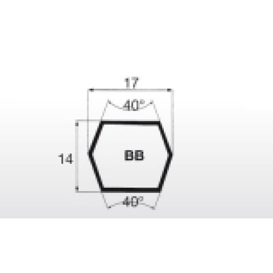 Klínový řemen oboustranný 17x4090 Lw BB158 Esaflex