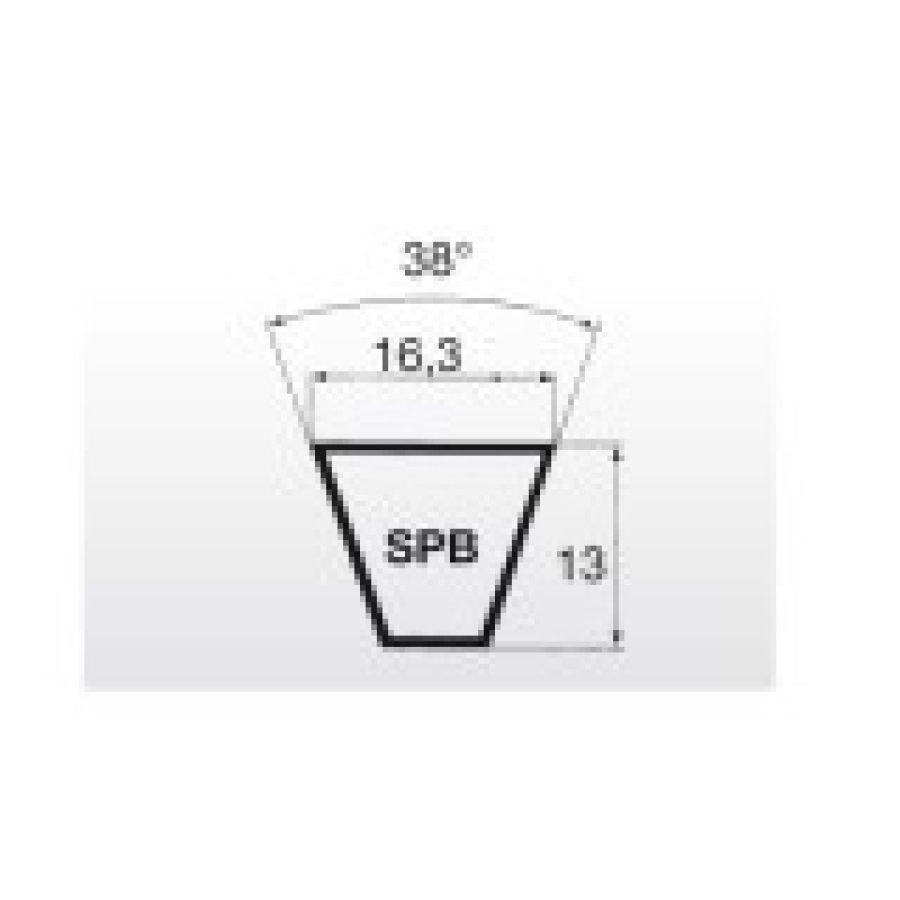 Klínový řemen SPB 2900 Lw - 16,3x2922 La Extra