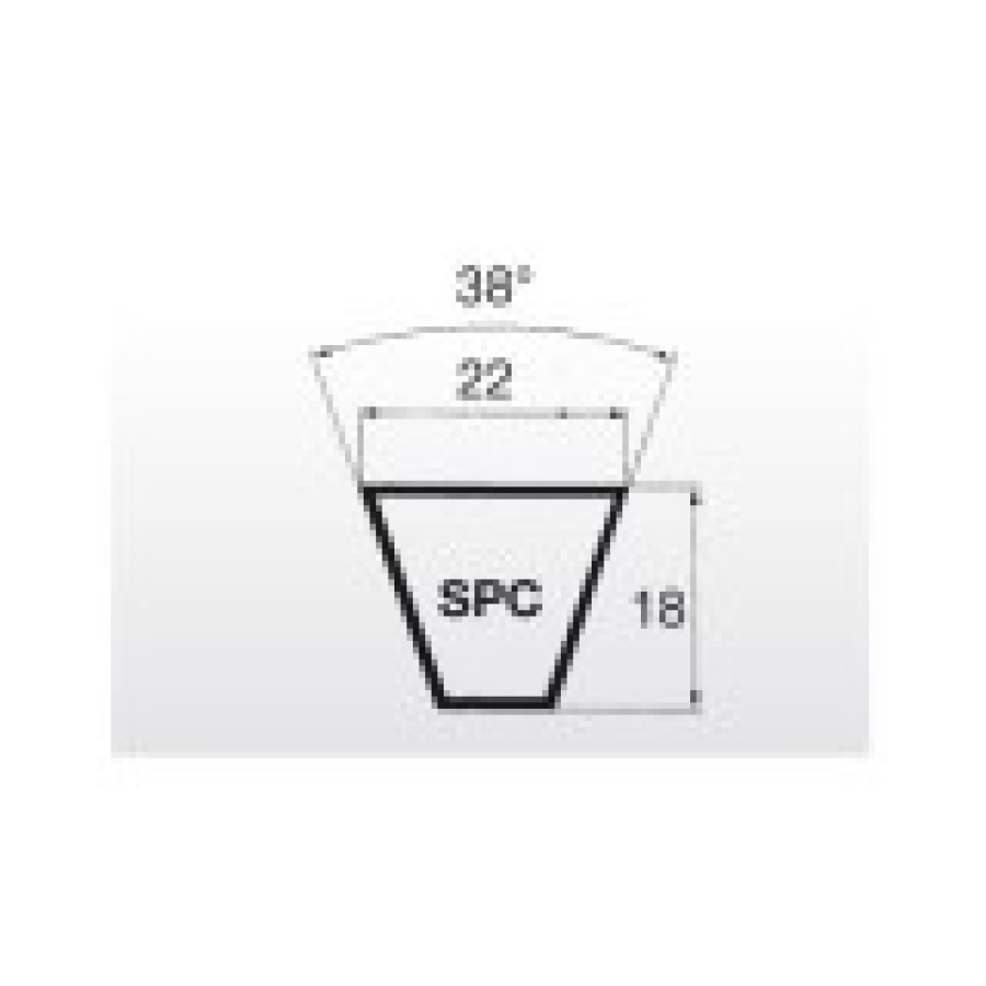 Klínový řemen SPC 12500 Lw - 22x12530 La Extra