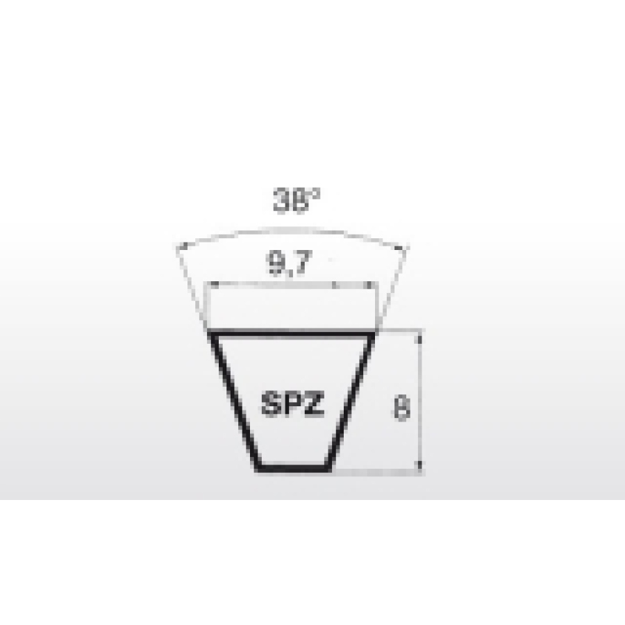 Klínový řemen SPZ 1037 Lw - 9,7x1050 La Extra