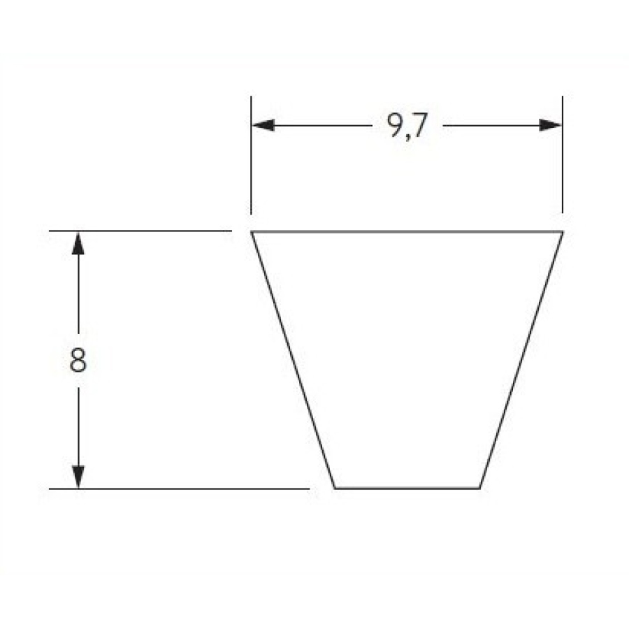 Klínový řemen SPZ 1320 Lw - 9,7x1333 La - PHG SPZ1320 - doprodej