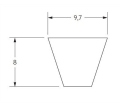 Klínový řemen SPZ 1320 Lw - 9,7x1333 La - PHG SPZ1320 - doprodej