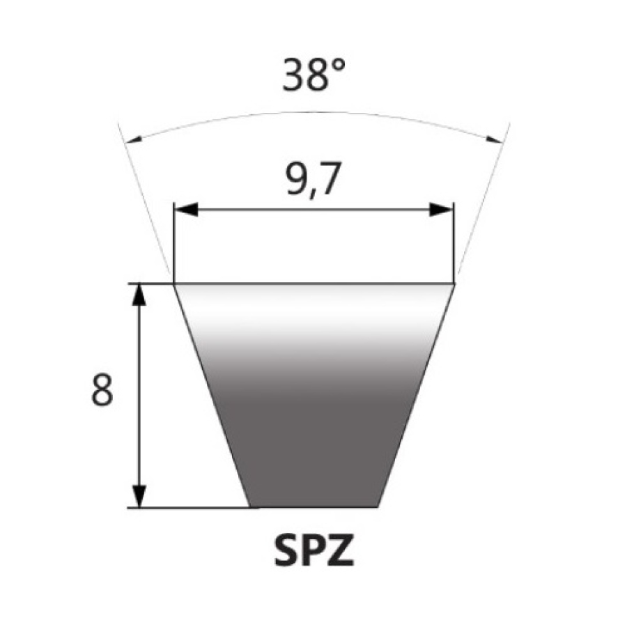 Klínový řemen SPZ 2062 Lw - 9,7x2075 La Extra