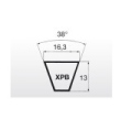 Klínový řemen XPB 2020 Lw - 16,3x2042 La Linea X