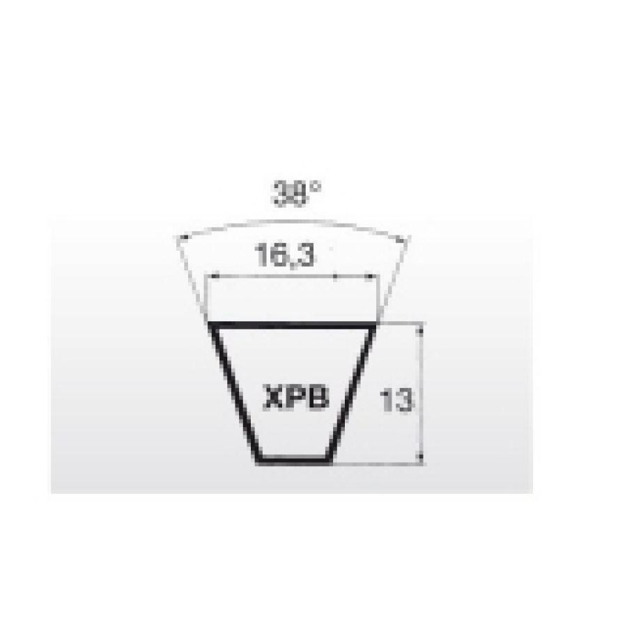 Klínový řemen XPB 2900 Lw - 16,3x2922 La Linea X