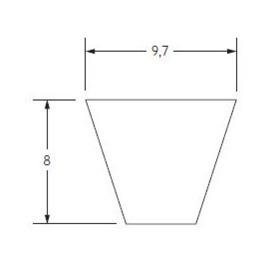 Klínový řemen XPZ 1537 Lw - 9,7x1550 La SWR