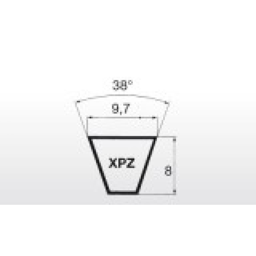 Klínový řemen XPZ 850 Lw - 9,7x863 La Linea X