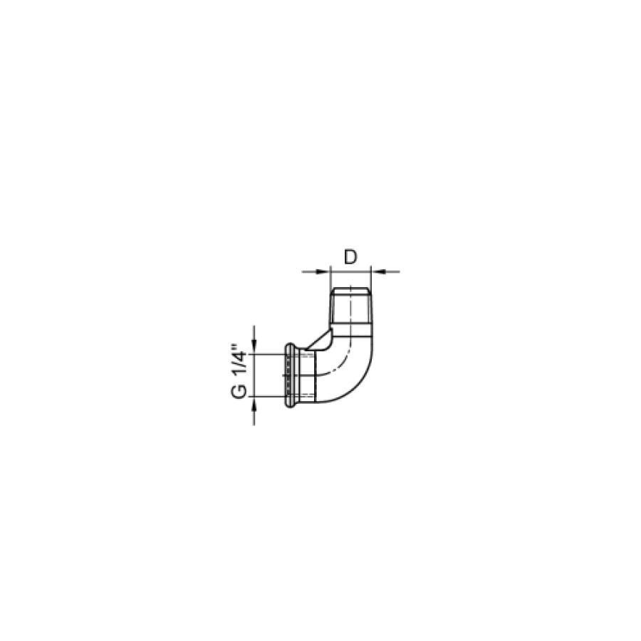 Koleno 90° 1/4