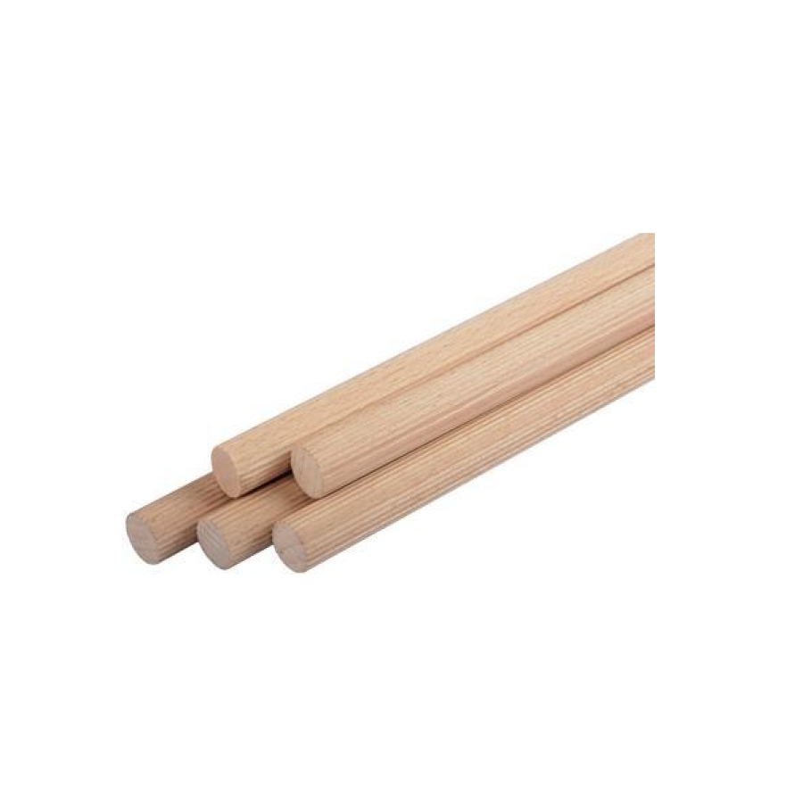 Kolíčky tyče 10 mm, 1m buk vroubkované