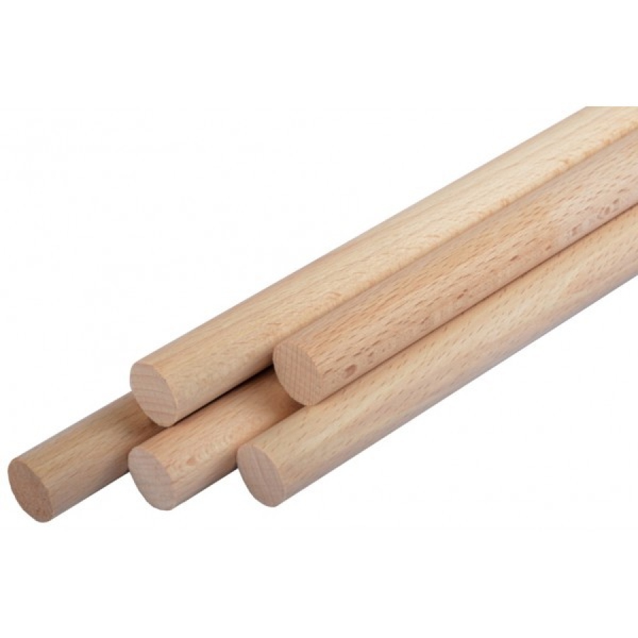 Kolíčky tyče 20 mm, 1m buk hladké