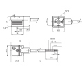 Konektor A18209N1K LED+VDR, kabel 2m, 24 V AC-DC