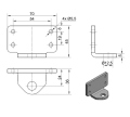 Konzole TB 70x45x36 mm, für Bolzen 8 až 10 mm, nerez V2A