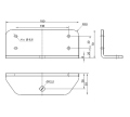 Konzole upevňovacíl TB 180x70x53 mm, pro šrouby 8 nebo 10 mm, pozink