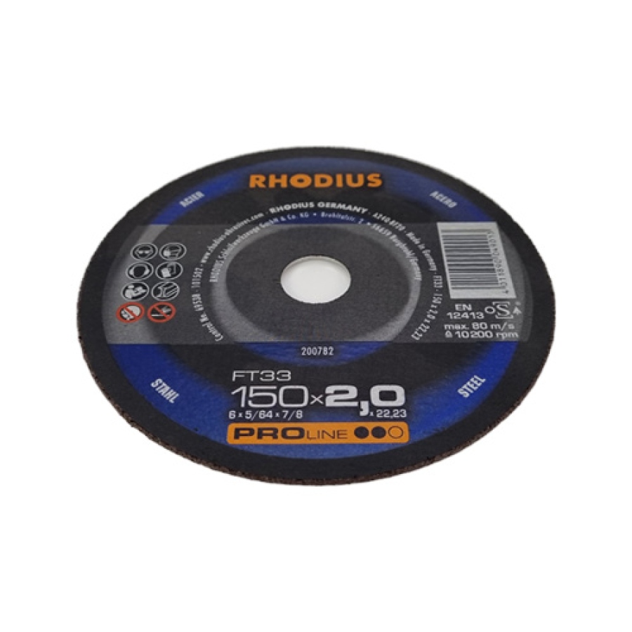 Kotouč řezný 150x2,0x22,23 mm rovný na ocel RHODIUS