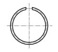 Kroužek pojistný drátěný na hřídel 22 mm - ČSN 022925