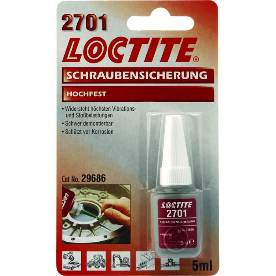 LOCTITE 2701 5 ml Zajišťování šroubů vysoko-pevnostní