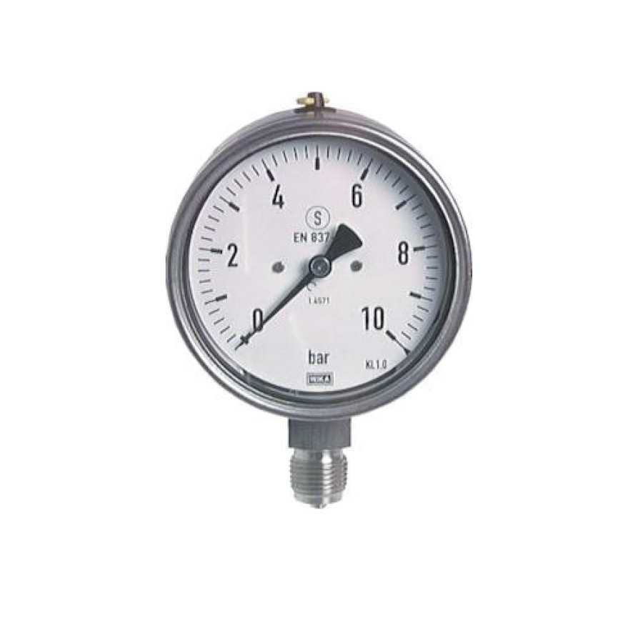 Manometr bezpečnostní 100 mm, G1/2 spodní 0 - 4 bar